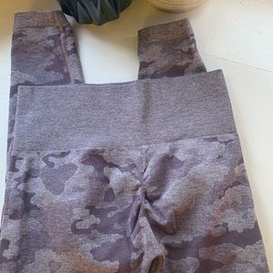 Nepoagym Camo Seamless Leggings - Lavendar Grey